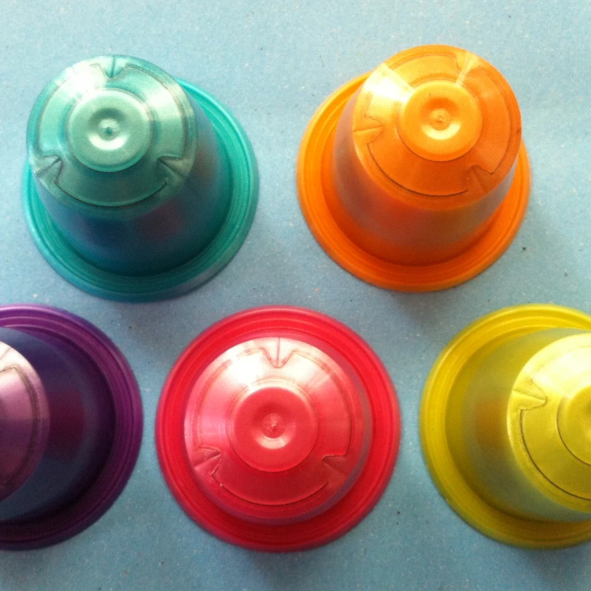 Compatible coffee capsules empty aluminium and home compost high quality