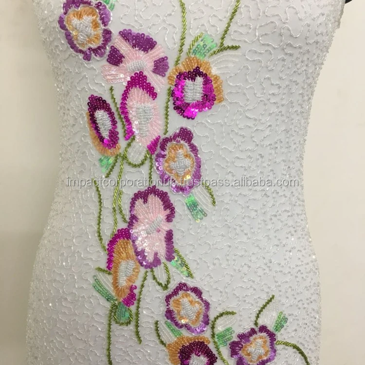 Latest Collection Hand Embroidered Evening Cocktail Party Dress Women Girls Sequins Decorated Long Dress Short Christmas Wear