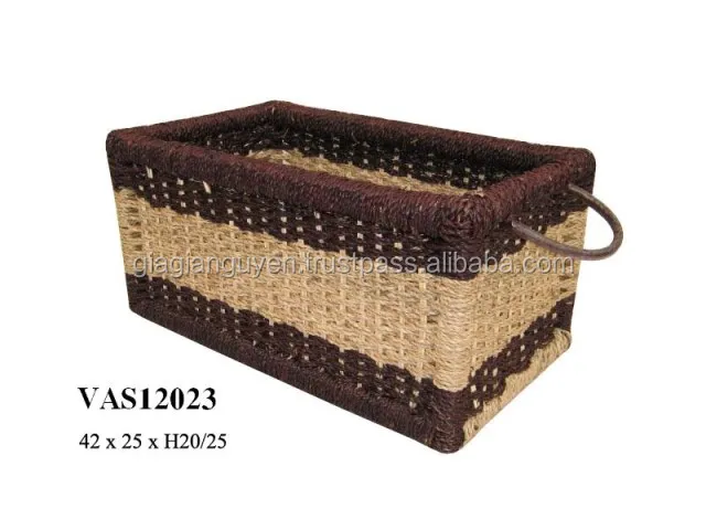 Wholesale cheap handmade woven Seagrass basket