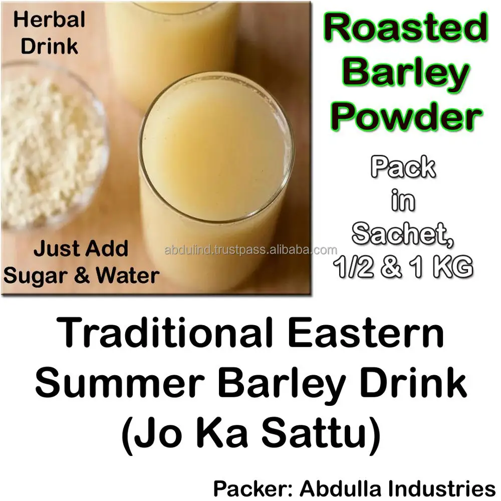 Roasted Barley Powder ( Jo ka Sattu ) -  HERBAL ENERGY DRINK known as summer drink - made with Traditional Roasted Barley JAU
