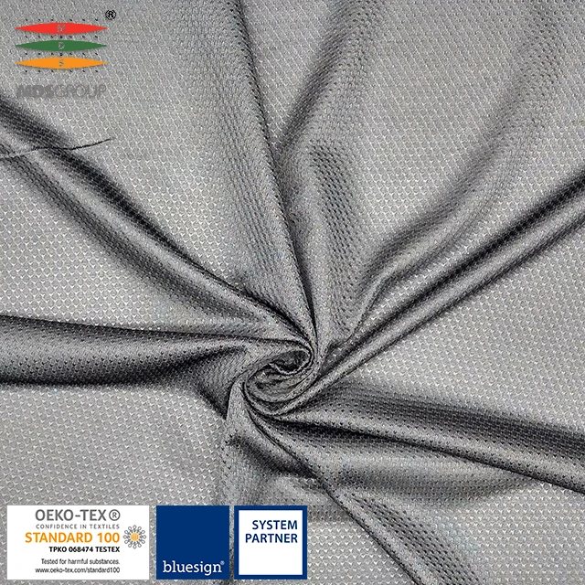 100 percent polyester fabric micro polyester circular knit mini jacquard mesh suitable for lining
