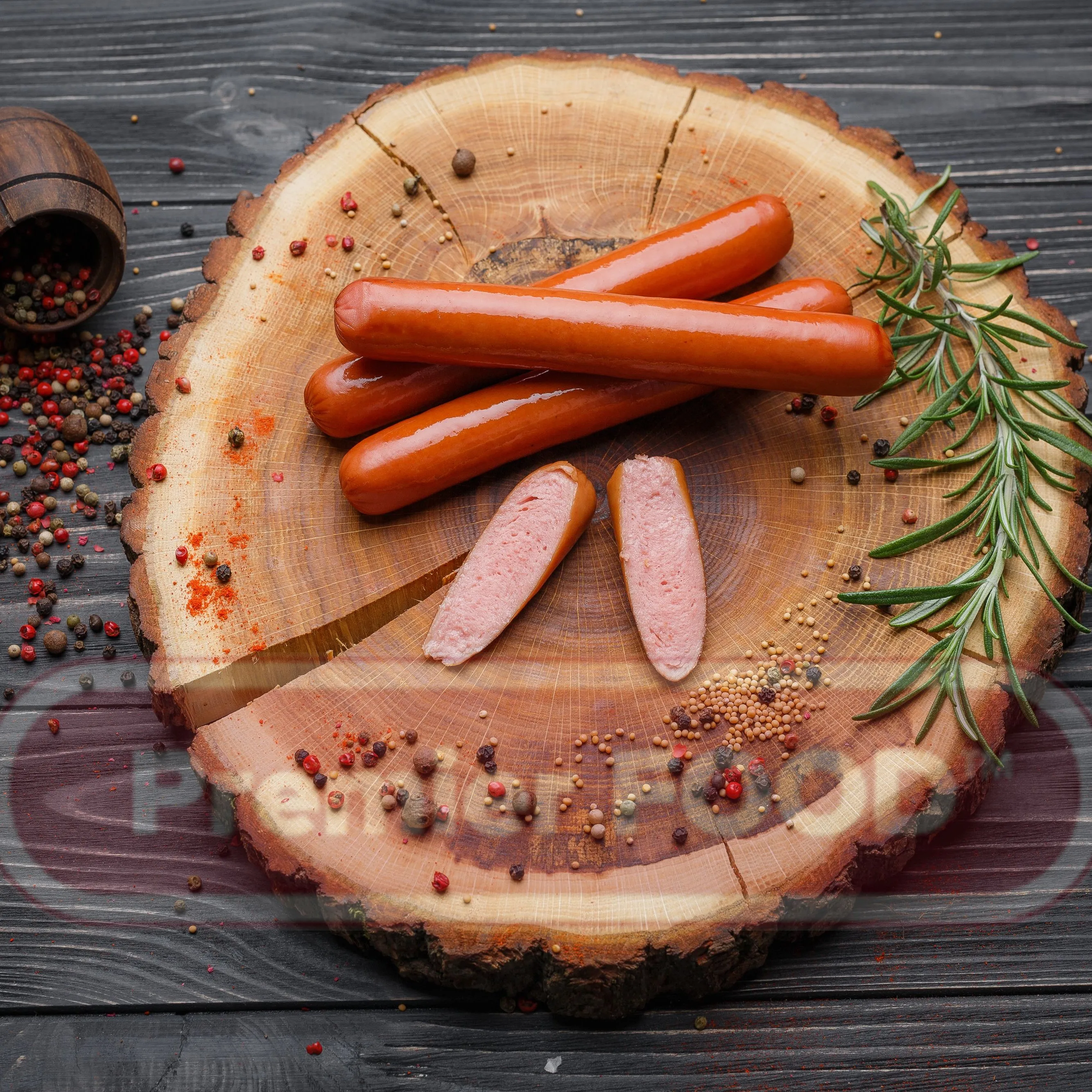 
Best quality hotdog Genevan smoked meat frozen sausages for hot dog 