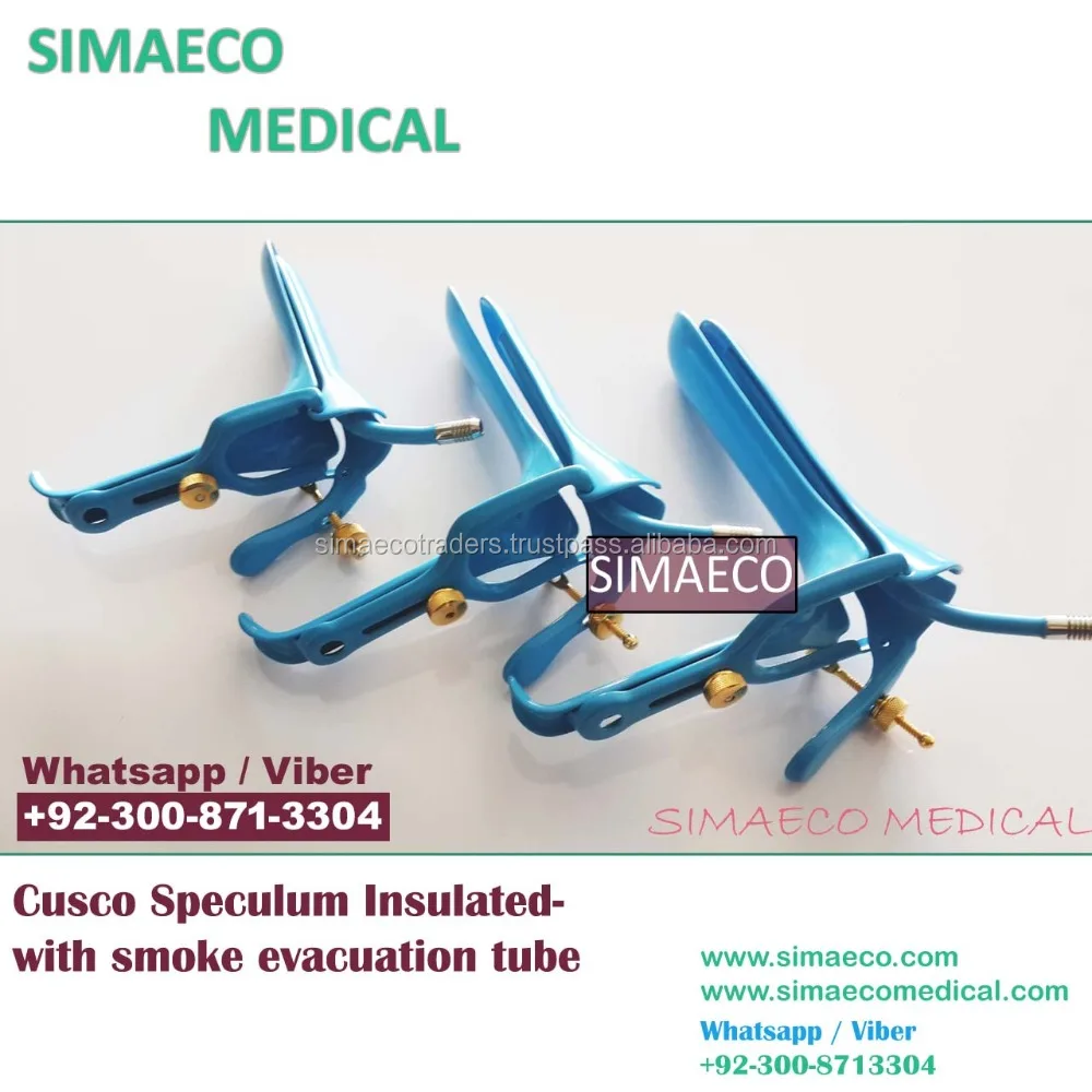 Cusco Speculum insulated with smoke evacuation tube