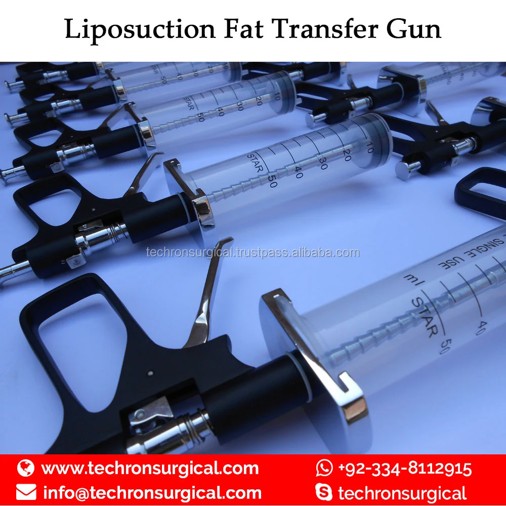 Пистолет для липосакции жира, инъекционный пистолет для переноса жира для увеличения ягодиц, лица, губ и бедер