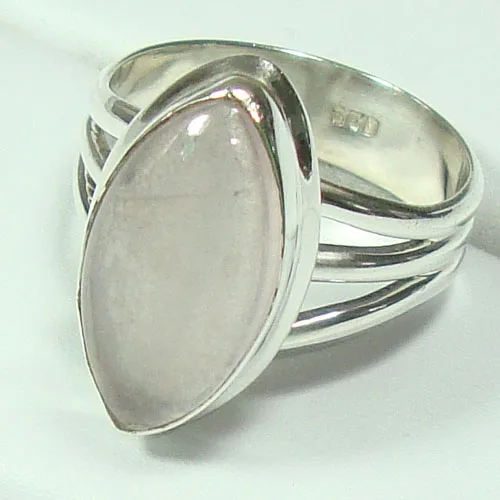 925 sterling silver ethnic design pink rose quartz gemstone rings for women wholesale Indian jewelry  eternity vermeil
