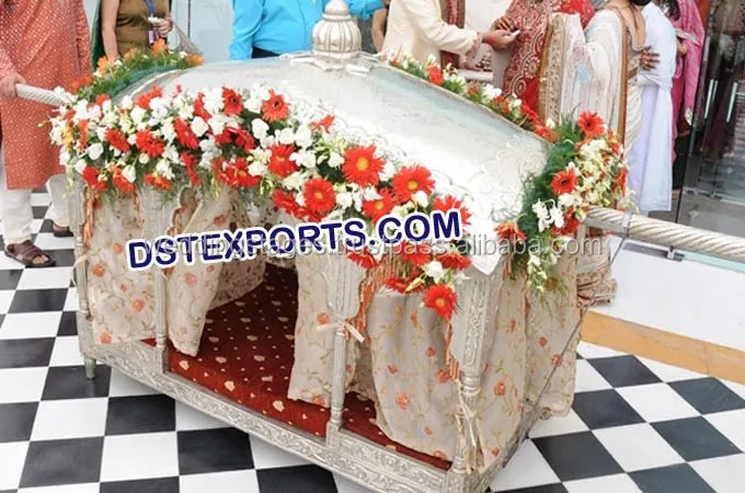 Indian Wedding Silver Peacock Palki Latest Indian Wedding Metal Palki Buy wedding palanquin for bride entry