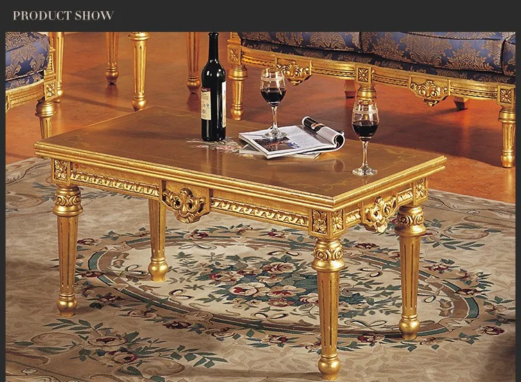 2018 New Wooden Tea Table Design royal style Coffee Stand Coffee Table