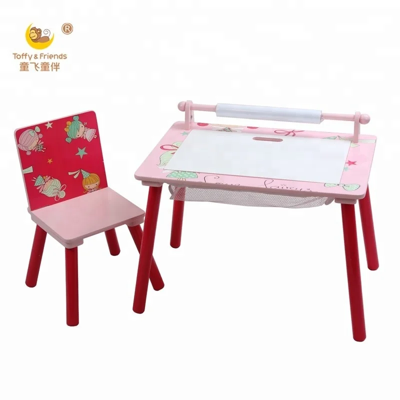 Деревянный детский игровой стол с дизайном для девочек, подвал lego и рулон бумаги для рисования с хранением