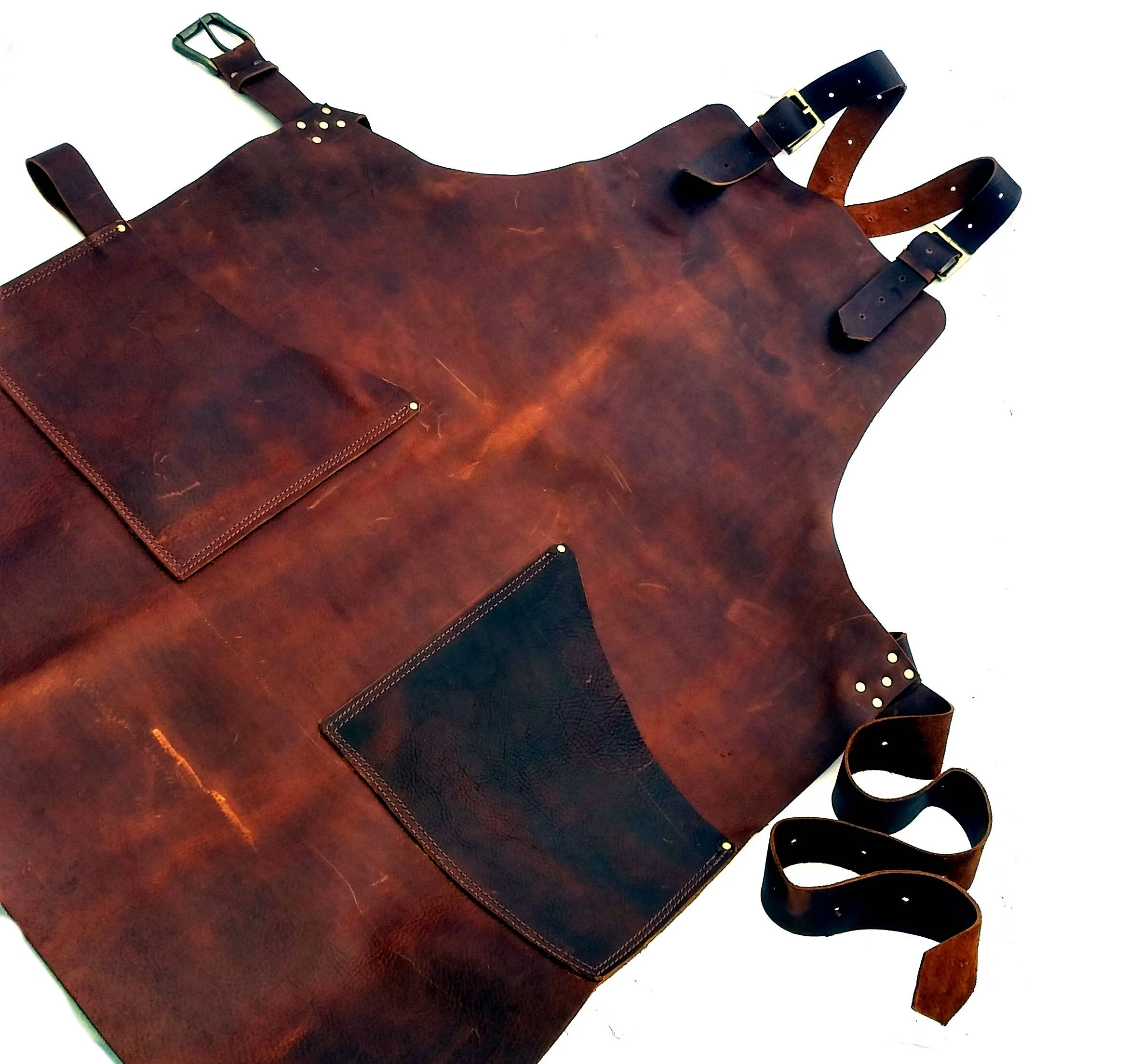 New Leather Work Apron, Chef Apron Made With Genuine Leather, Bartender Apron LTL-0016