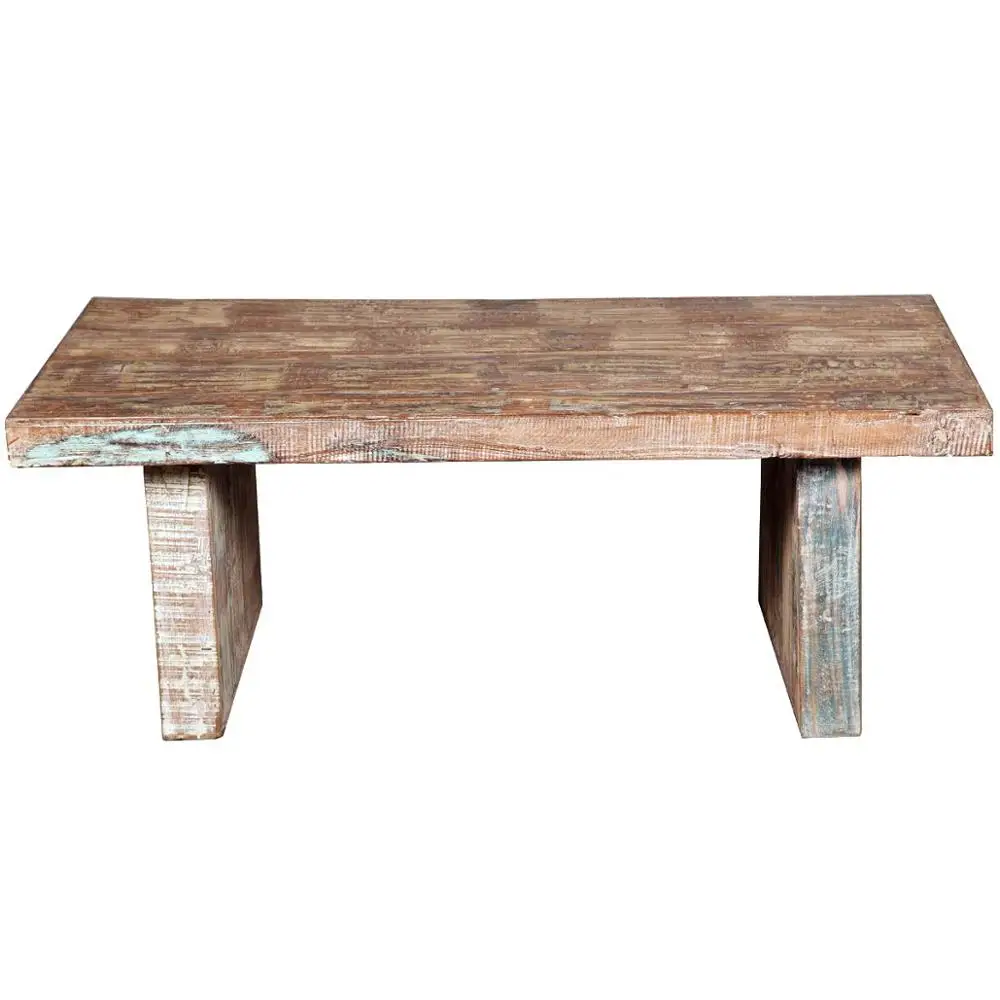 Antique Rustic Mission Reclaimed Distressed Solid Wood Coffee Table Vintage Dining Room Furniture for Homes