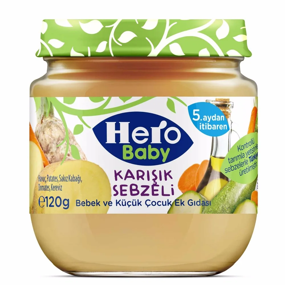  Для HERO BABY 120 г смешанные овощи детская