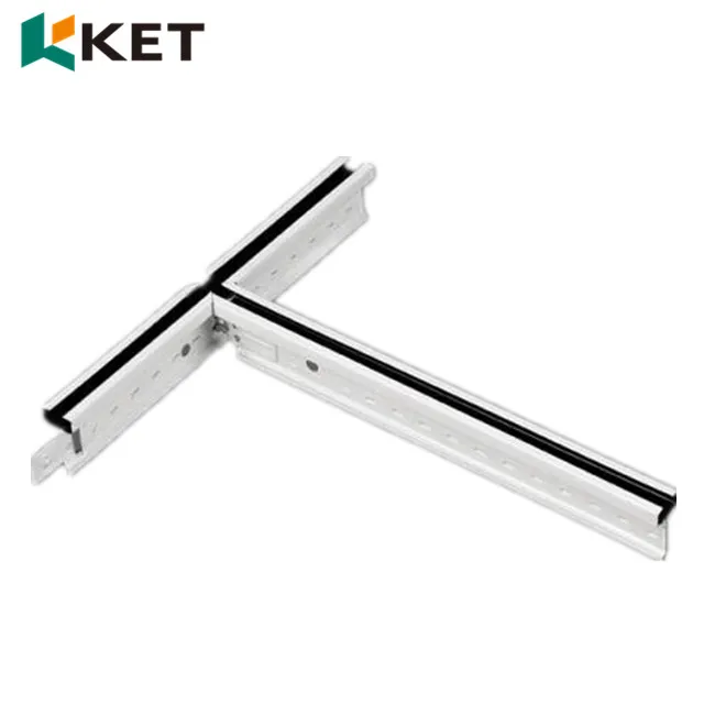 Main Tee And Cross Tee Suspended CeilingT Grid Components T Bar Ceiling Grid
