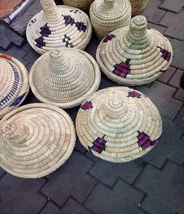 
Moroccan Handmade Straw Berber Basket Tajine 