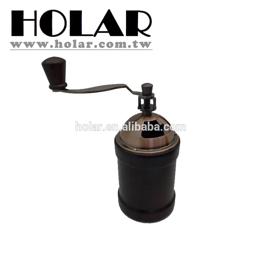 [Holar] Taiwan Made Brown Hand Crank Coffee Grinder Coffee Mill with Rubber Wood