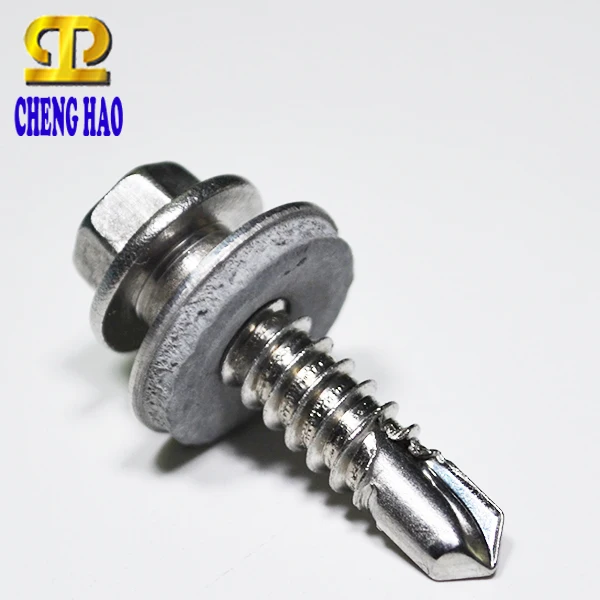 Class 16.4  Stainless Steel Roofing Hex Washer Self Drilling Screws