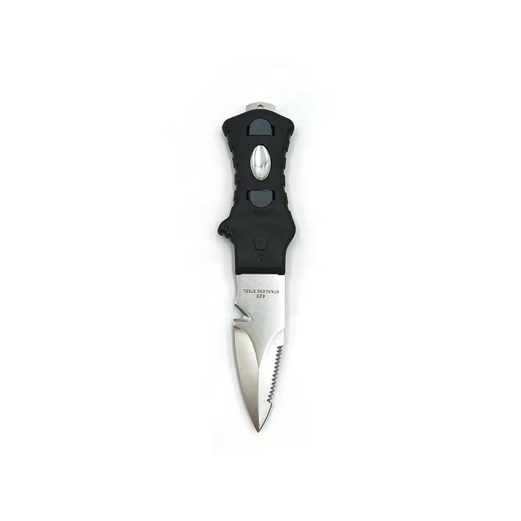 High quality fixed  black stainless steel blade dive knife,  diving equipment.