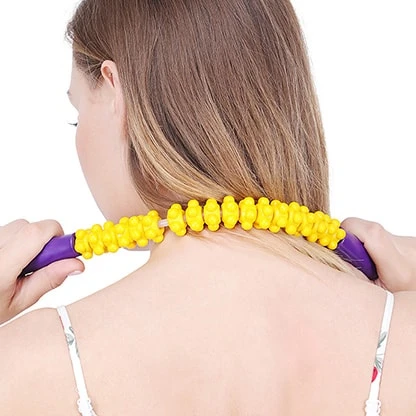 Handheld Wraparound Neck Massager made of Recyclable Plastic for relaxing from stiff neck, shoulder or cervical Pain