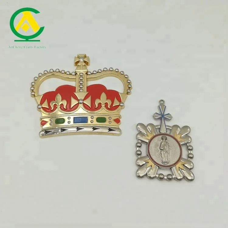 Fashion Wholesale Jewelry Royal Stainless Steel Artificial Gold Crown Trophy, Crown Christmas Ornament