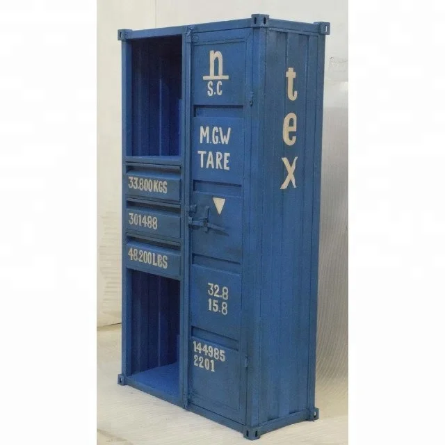 Shipping Container Style Iron Drawer Storage Display Locker Cabinet Office Home Workshop Hotel Farmhouse