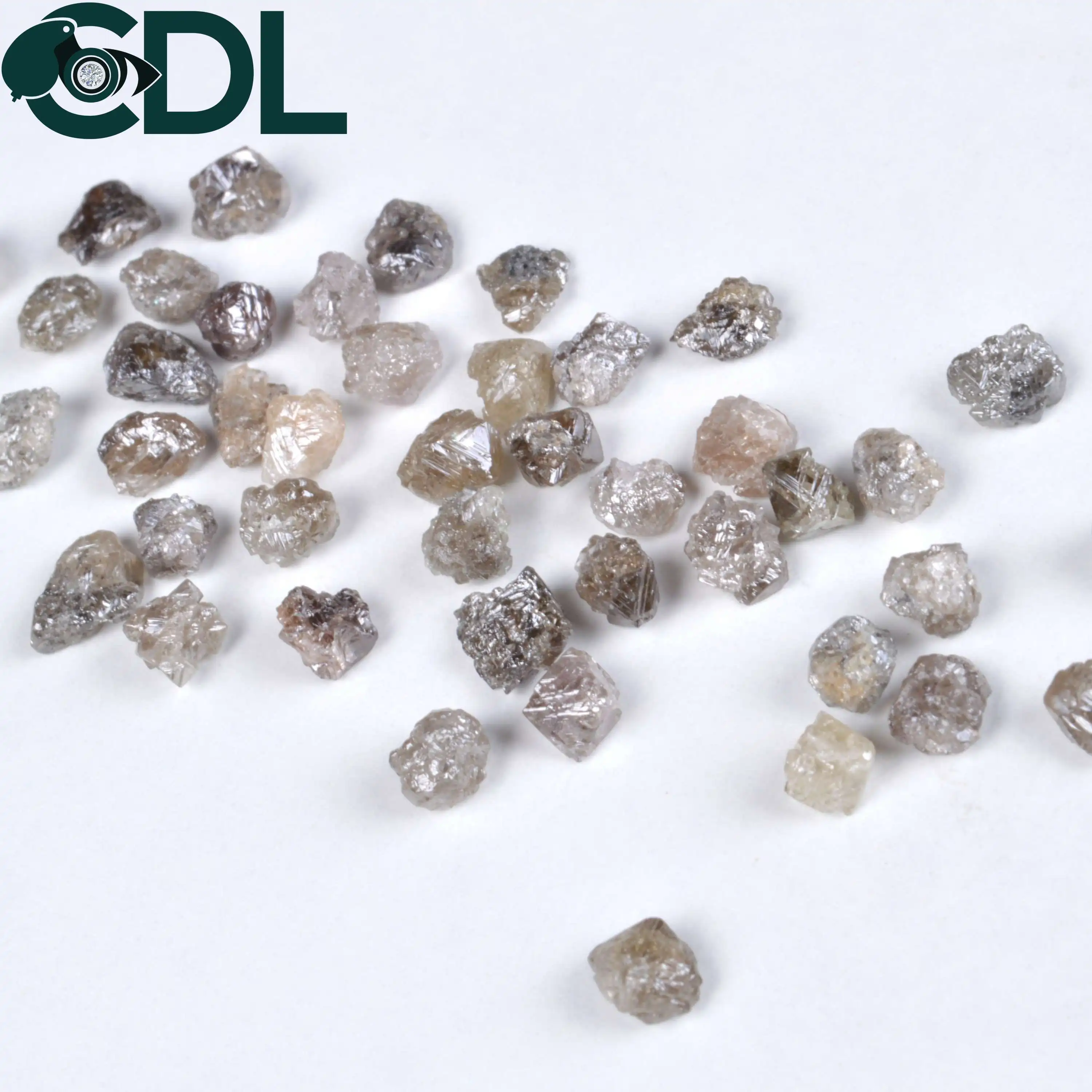 100% Real Industrial Rough Loose Diamonds Earth Mined Rough Diamonds | I3 Quality Natural Uncut Diamonds | Grayish Brown, 6.5 Mm (50042281039)