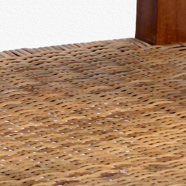 Natural Teak Wood Rattan Chair with Peel Woven Style Leisure Chair for Home Interior