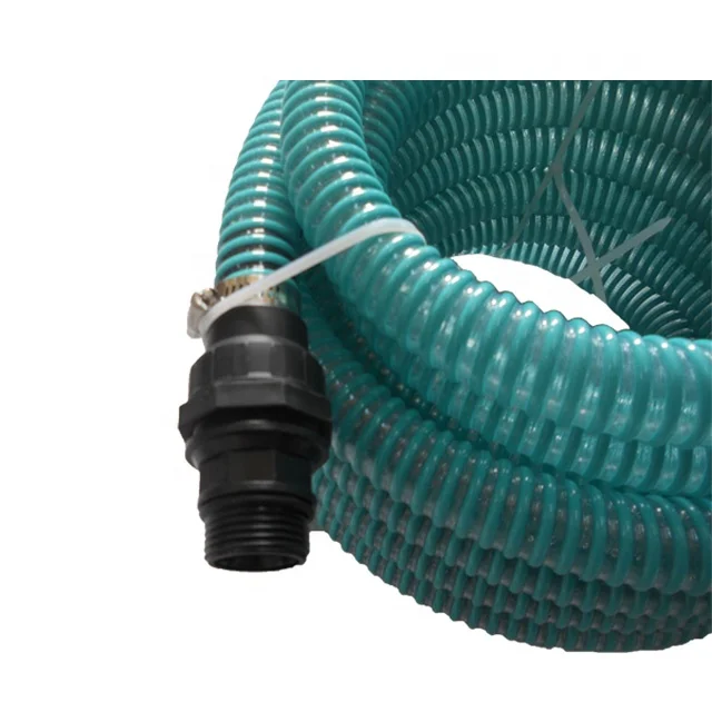 High Working Pressure Garden PVC Clear Suction 1 Inch 2 Inch 6 Inch Flexible Water Pump Hose With Fitting