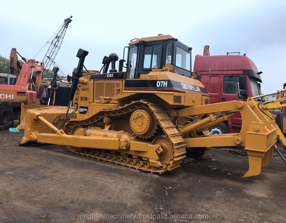 Fuel-efficient cat machine D7H bulldozer for sale, used cat bulldozer at low working hours