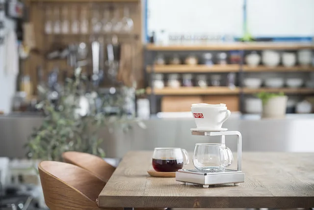 Coffee Dripper Stand Deluxe Stainless Steel for Cafe Made in JAPAN Coffee & Tea Tools Stainless Steel (body), Rubber (feet)