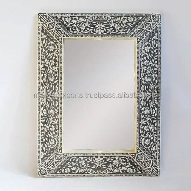 Bone Inlay Mirror Frame