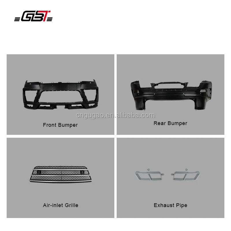 GBT body kits front rear bumper plate air-inlet grille DRL Case exhaust pipe for year 2014-2017 for Land Rover Range Rover SPORT