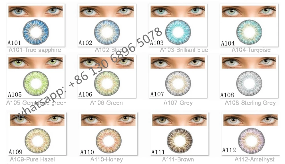 
yearly used 14.5mm in stock Three tones Wholesale Best Dream Natural Colored contact lenses 