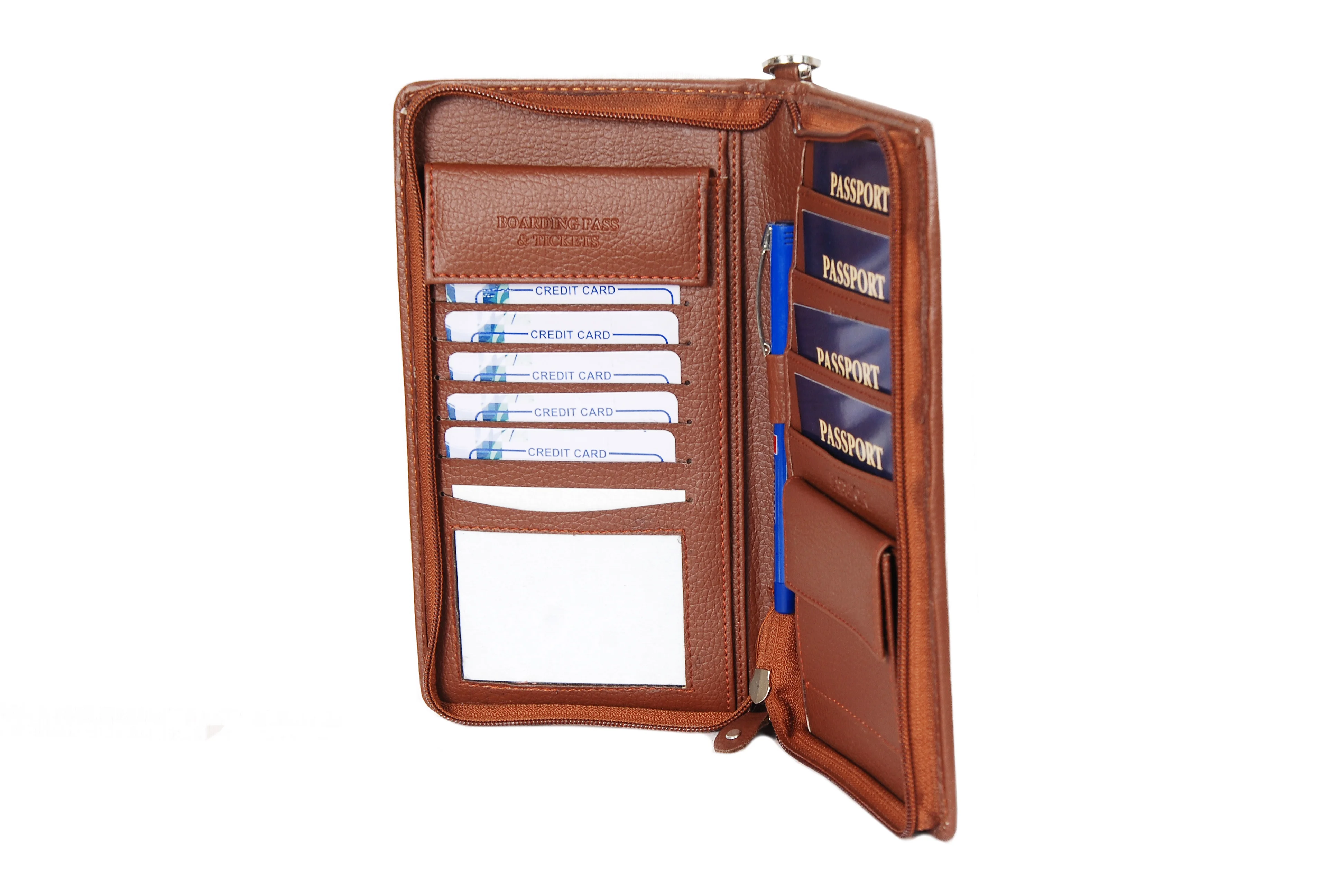 Premium Quality Family Passport Holder Leather Travel Wallet