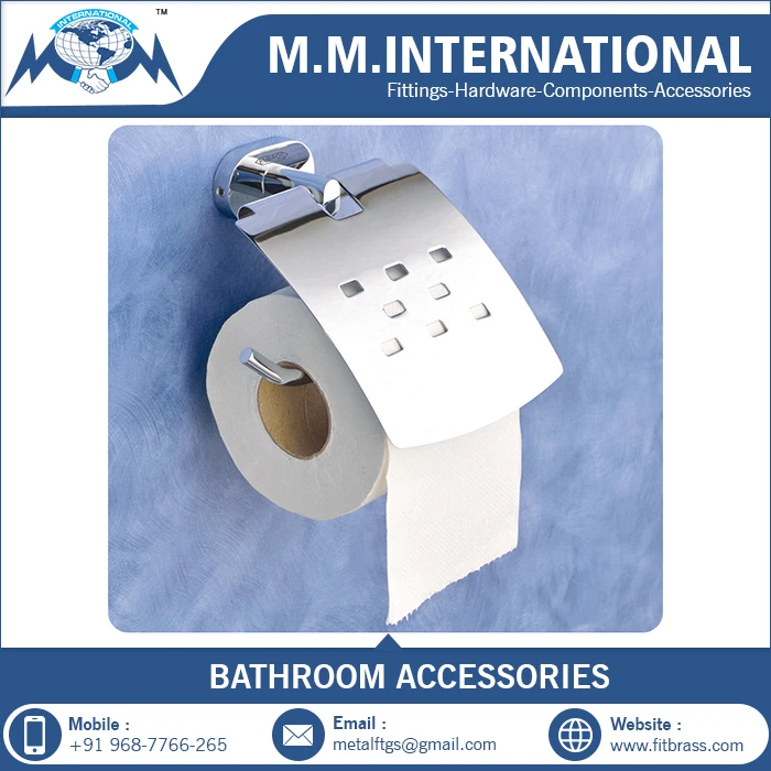 Chrome Finish Wall Mounted Toilet Paper Holder