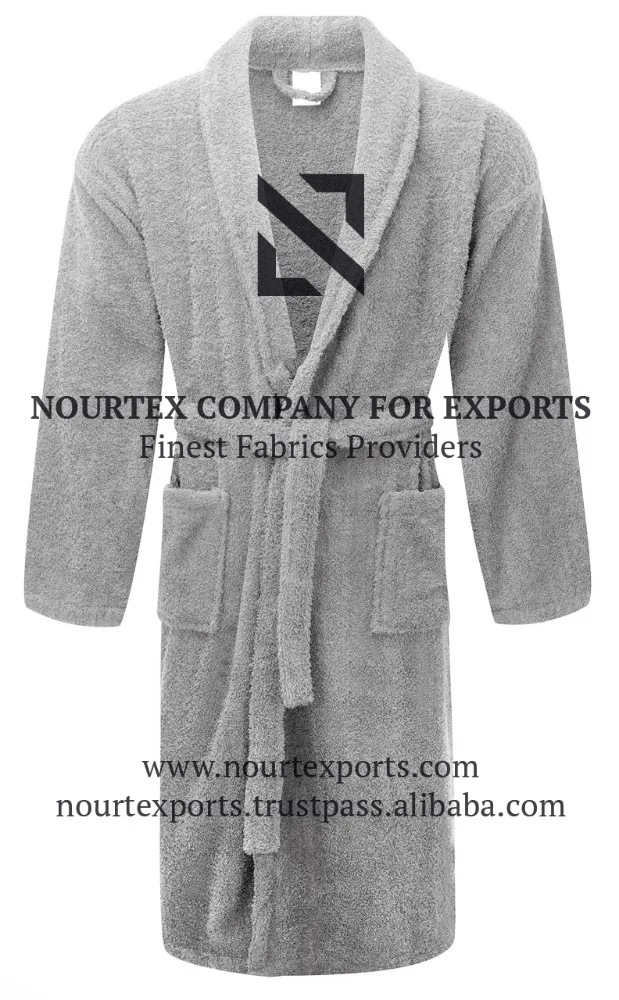 
100% Egyptian Cotton Fabric Bathrobe 