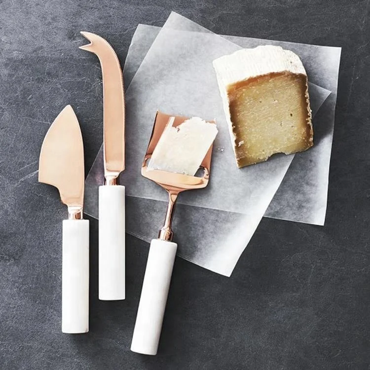 
Stainless Steel Cheese Knives With Wooden Handle Table Top Set 