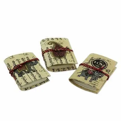 handmade mini journals made from cotton rag eco friendly handmade papers