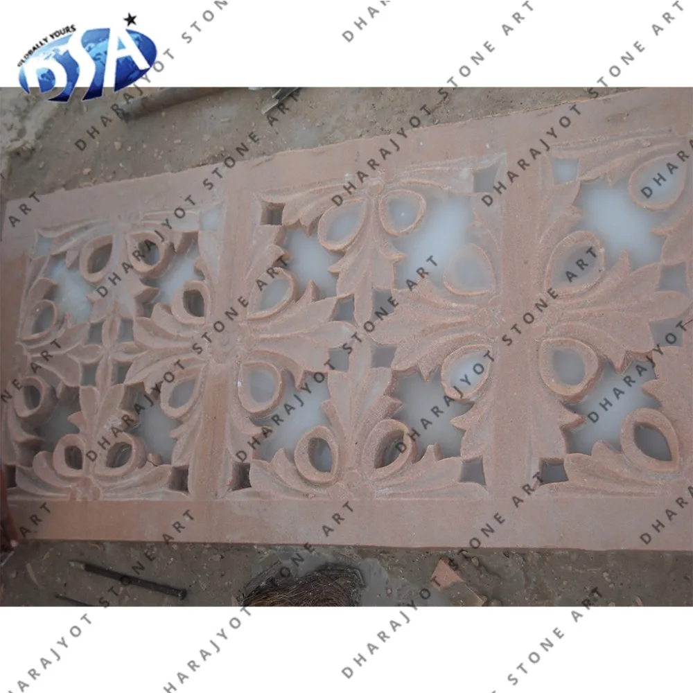 
Pink Sandstone Outdoor Panel Jali Decor 