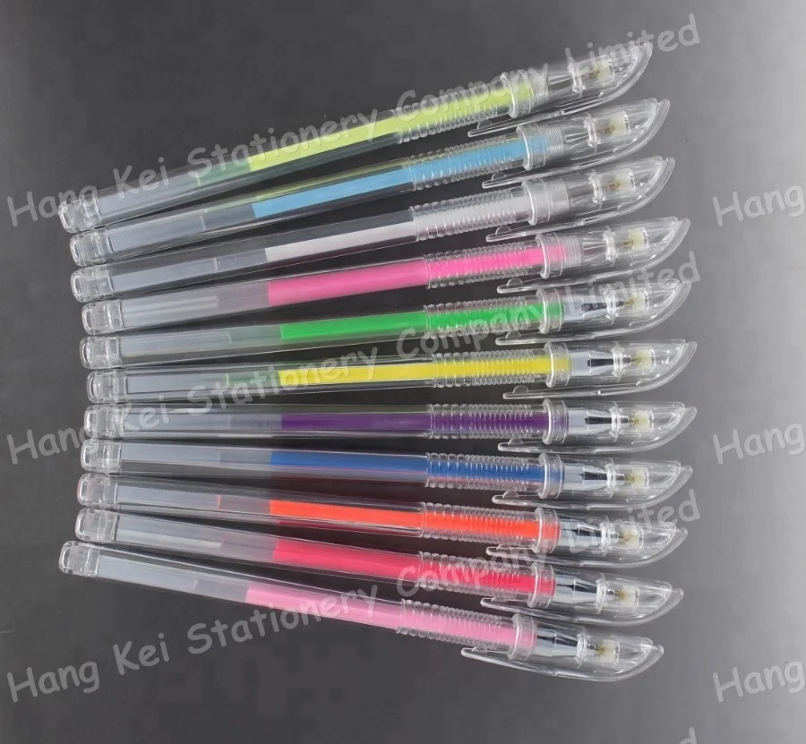 Free Samples Office and School Colorful Glitter Gel Pen Set Made of Durable Plastic