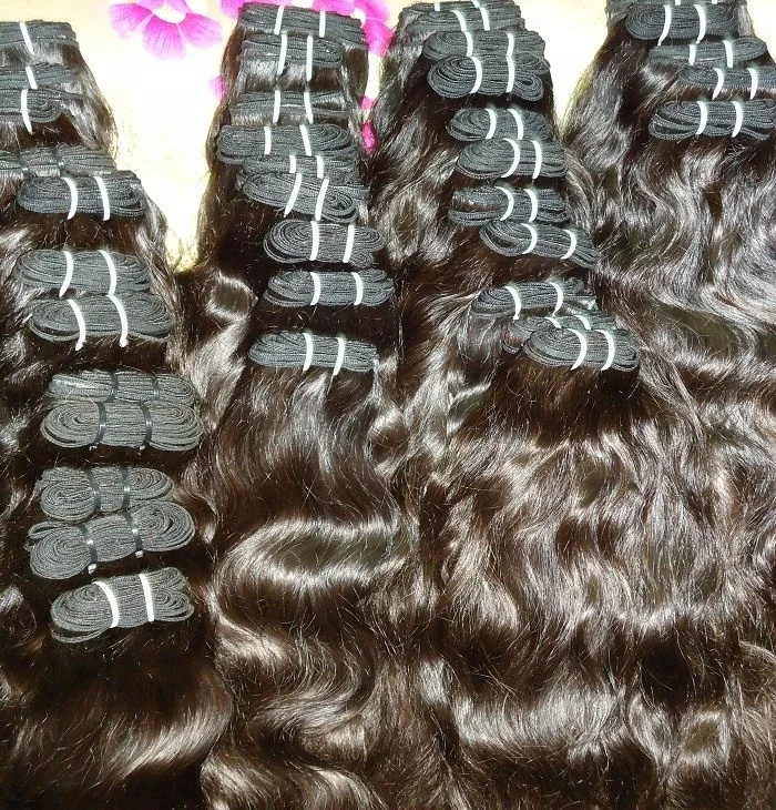 
100% unprocessed Indian virgin hair machine weft, virgin indian hair, buy virgin indian natural wave hair Remy Temple Hair 