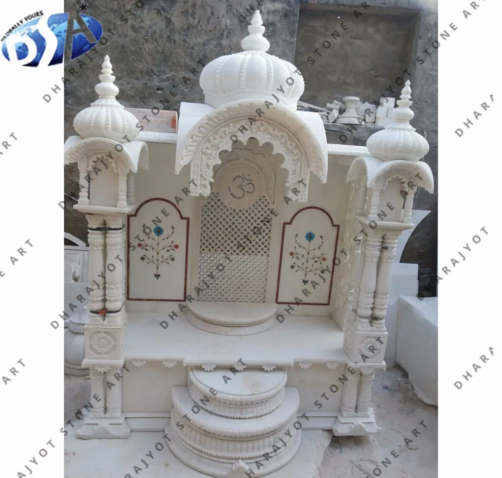 White Marble Antique Design Temple And Mandir Hand Carved Customize Sizes Home Natural Polished