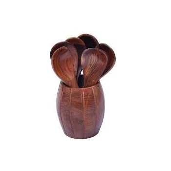 Высококачественный деревянный держатель для ложек для кухонных принадлежностей, коробка для хранения посуды и лучший полированный деревянный держатель для ложек на продажу (62000310314)