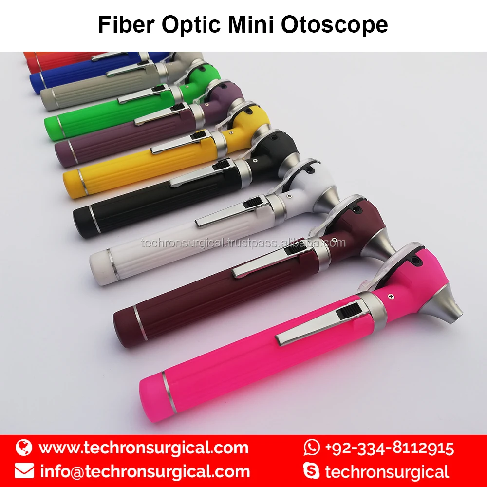 Fiber Optic LED Mini Otoscope White Color