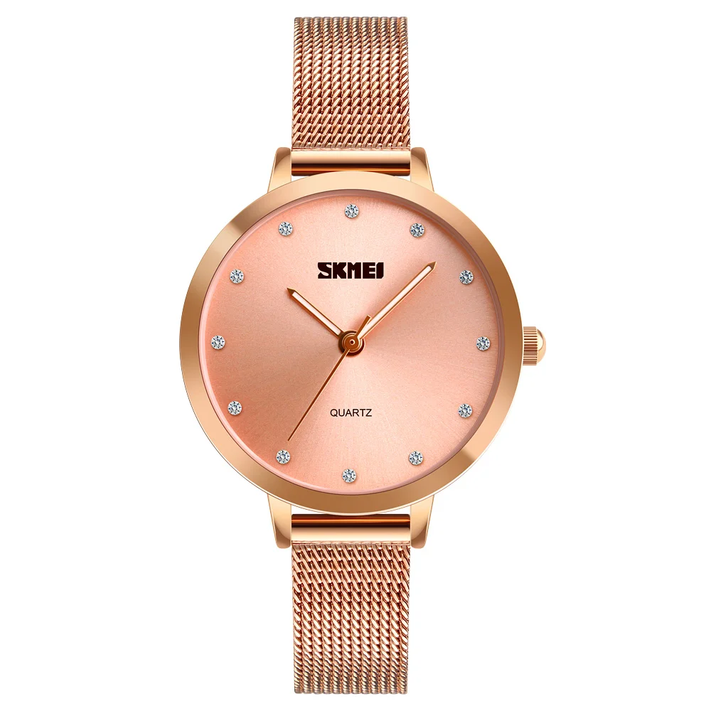 Add to CompareShare Rose gold luxury diamond inlay alloy watch women quartz stainless steel back sr626sw attractive watches