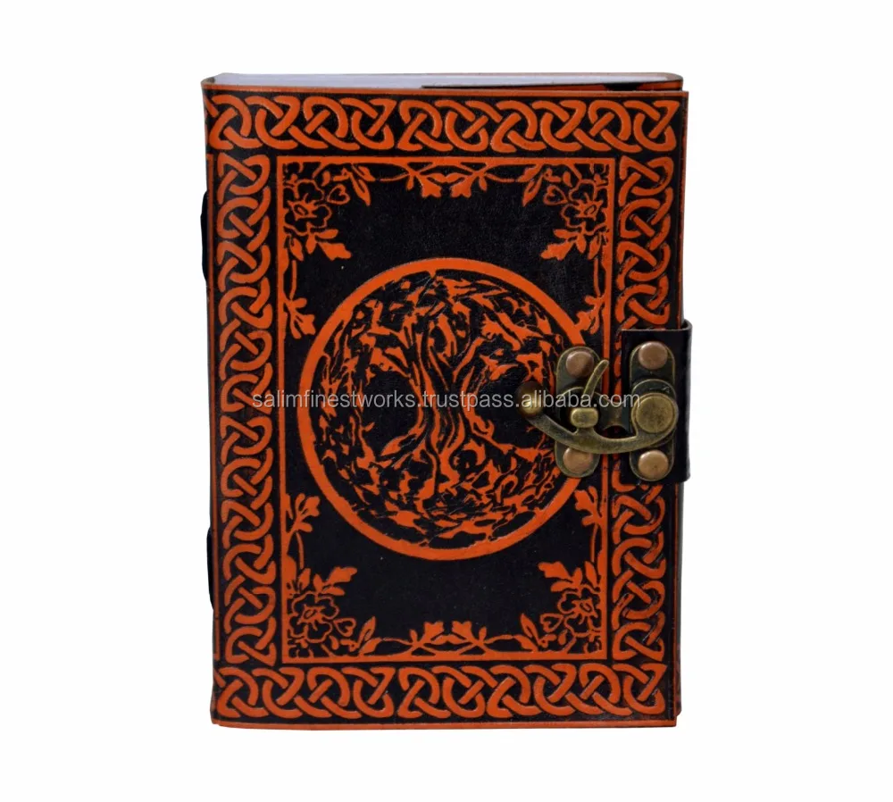 BOOK OF SHADOW TREE OF LIFE LEATHER JOURNAL Witch Wicca Pagan Book of Shadows