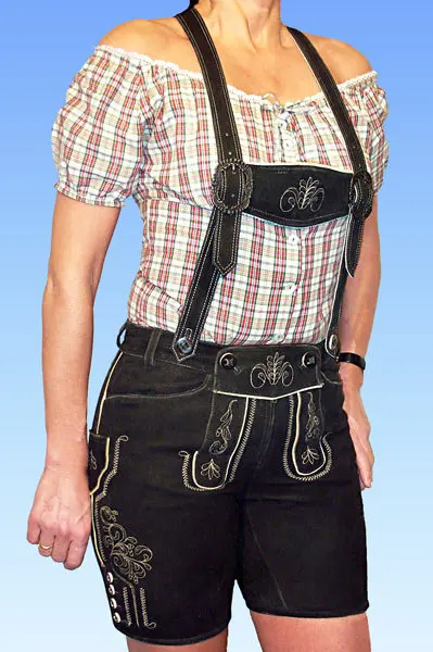 
Suede Leather Short/Kurze Lederhosen, German/Trachten/Bavarian 