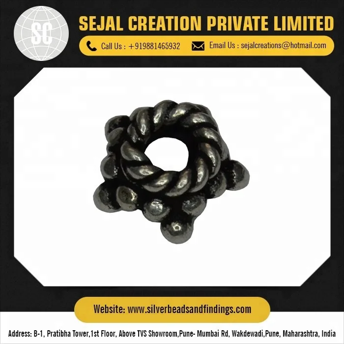 OEM Supply Sterling Silver Beads Cap B151