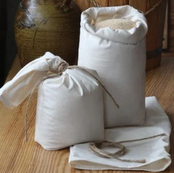 Nature eco-friendly recycled cotton flour bags for sale