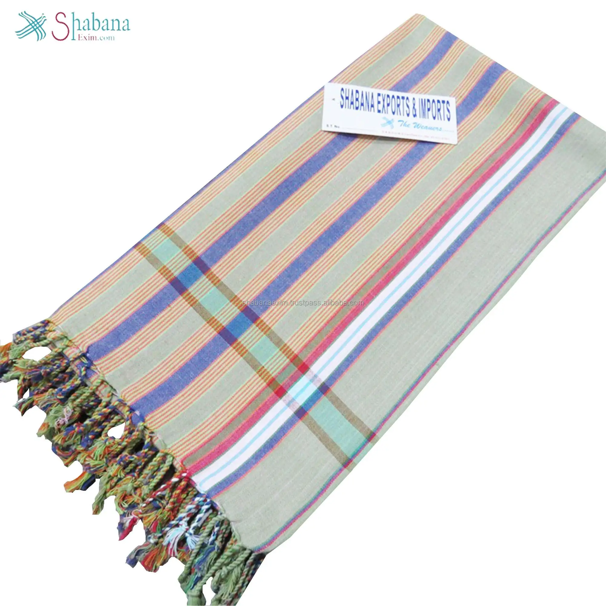 High Quality 100% Cotton Fabric Kikoy Beach Towel Hot Sale Factory Direct Bath Towel Fouta Adult Beach Towel