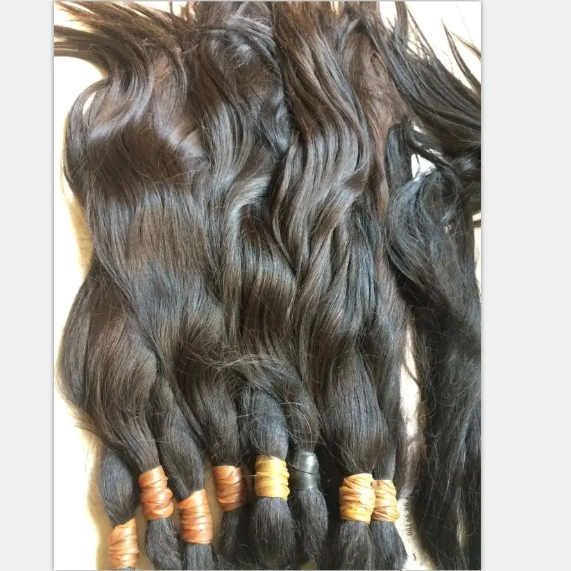 silky soft virgin raw human hair bulk unprocessed natural bulk human hair