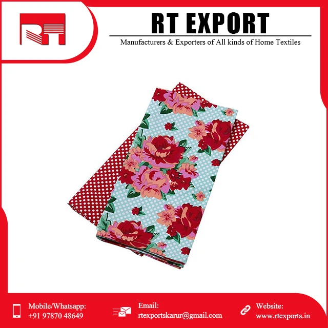 Hot Sale Best Quality Customized Design 100% Cotton Washable Tea Towels Indian Manufacturer